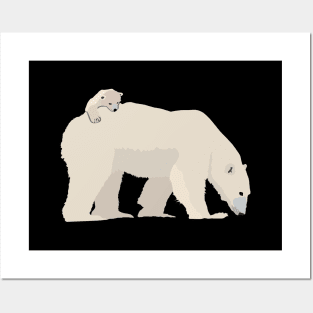 Polar Bear and Cub Posters and Art